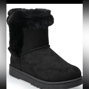 Women's Black Fur-Lined Boots